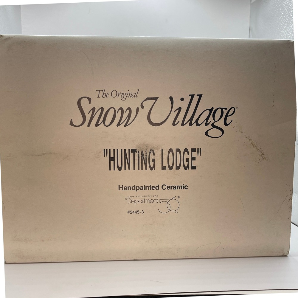 Dept 56 Snow Village Hunting Lodge 5445-3 Vintage 1993 Ceramic Lighted House - Picture 4 of 9